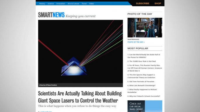 Scientist Believes Space Lasers Could Make Climate Change Less Of A Problem