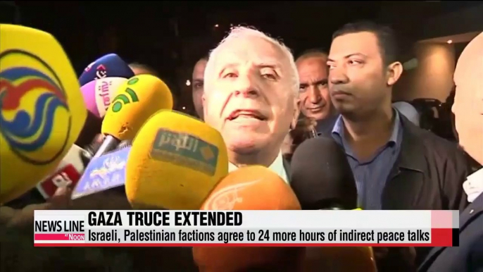 Gaza truce extended by 24 hours as peace talks persist