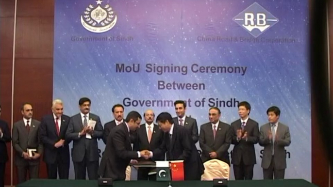 Sindh Govt signing MOU with China, Former President Asif Zardari & PPP Patron Bilawal Bhutto Zardari also present