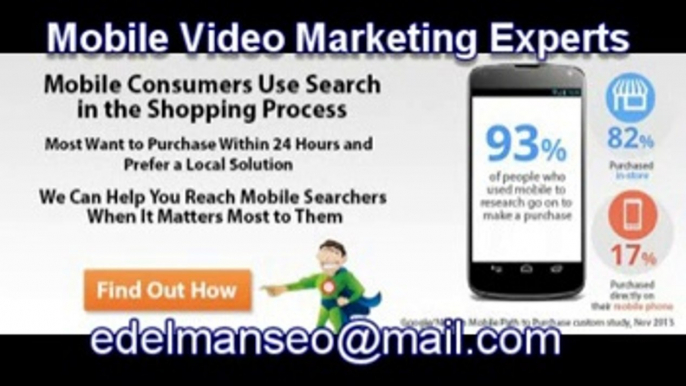 Market Research  Mobile Video Marketing 2014 , Mobile Video Marketing Trends , Mobile Video Marketing Methods , Mobile Video Marketing Consultants will place your website on the first page of Google , How to dominate mobile search re