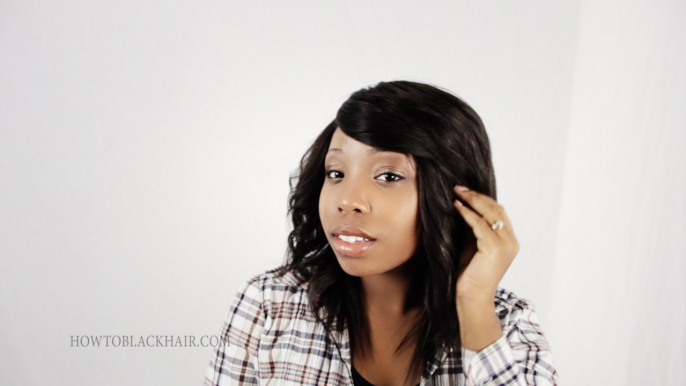 Invisible Part Sew In Finished Results Hairstyle On Natural Hair Tutorial Part 7 of 8