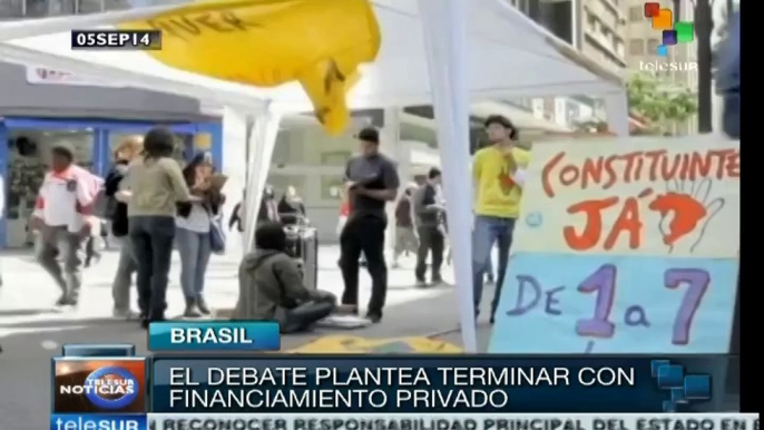 Piden en Brasil no más financiamiento privado a campañas políticas