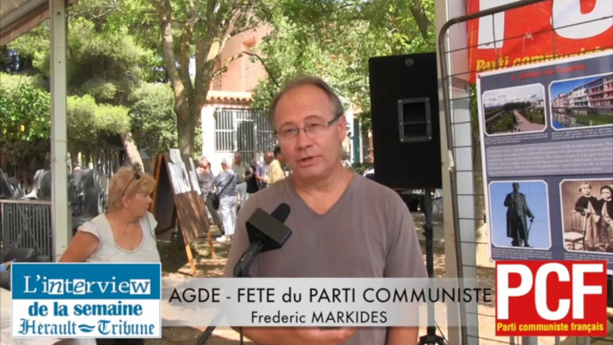 AGDE - 2014 - FETE du PARTI COMMUNISTE AGDE - Frederic MARKIDES par Didier DENESTEBE