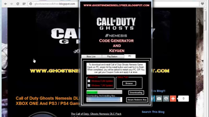 Call of Duty Ghosts Nemesis DLC Free On XBOX 360 / XBOX ONE And PS3 / PS4 Game And PC