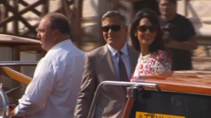 Newly-weds Clooney and Alamuddin in Venice