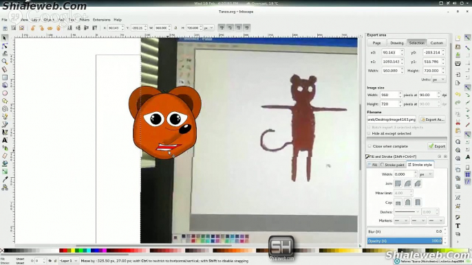 INKSCAPE TUTORIAL SPEED ART DIBUJO CARICATURA ANIME ANIMACION CHARACTER TANZO SOBRE LINUX FEDORA 21 PARA PASCAL EN AFRICA