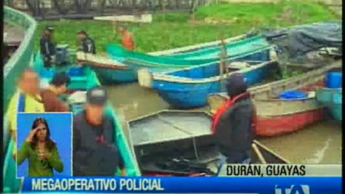 Policía desarticula banda dedicada al asalto de camaroneras en el Golfo de Guayaquil