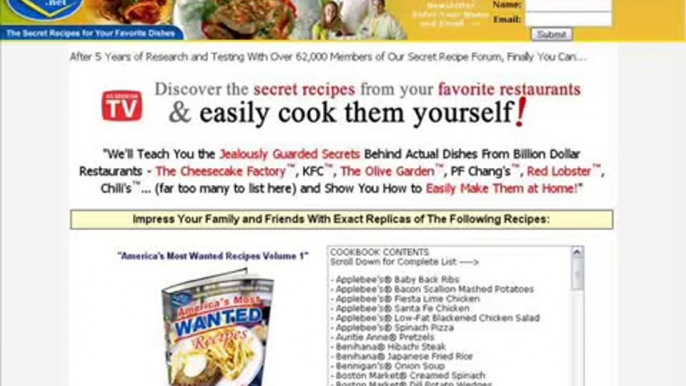 Recipe Secrets Review - recipesecrets.com