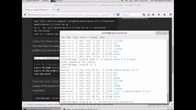 Installing Maven 3.2.3 on CentOS 7, Fedora, CentOS, Red Hat and Scientific Linux by Johnathan Mark Smith