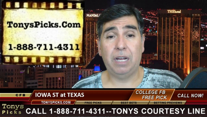 Texas Longhorns vs. Iowa St Cyclones Free Pick Prediction NCAA College Football Odds Preview 10-18-2014