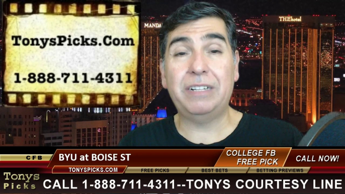 Boise St Broncos vs. BYU Cougars Free Pick Prediction NCAA College Football Updated Odds Preview 10-24-2014