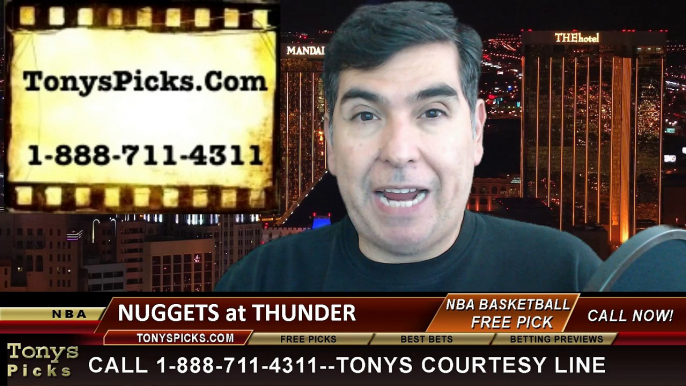 Oklahoma City Thunder vs. Denver Nuggets Free Pick Prediction NBA Pro Basketball Point Spread Odds Preview 11-1-2014