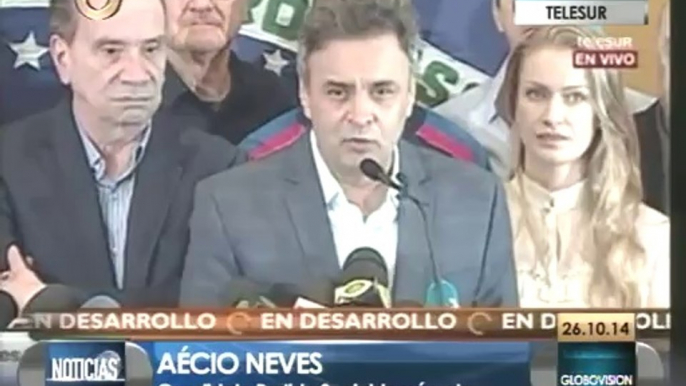 Aécio Neves tras derrota: Lo importante es unir a Brasil