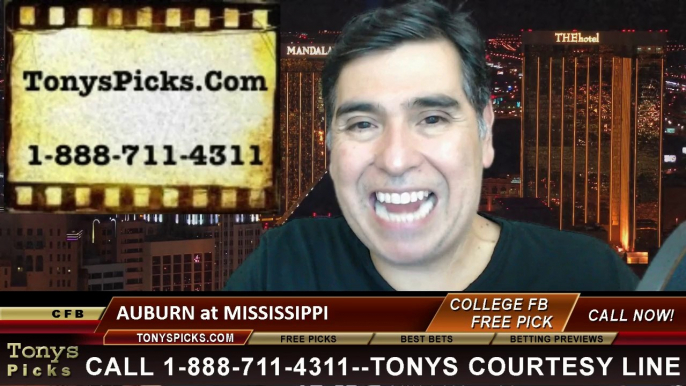 Mississippi Rebels vs. Auburn Tigers Free Pick Prediction NCAA College Football Odds Preview 11-1-2014