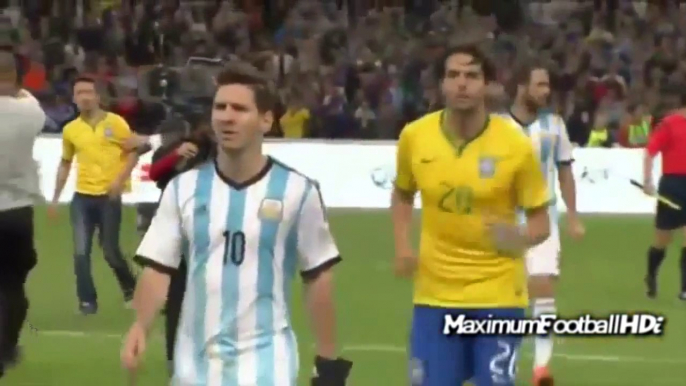 Lionel Messi & Kaka Funny Moments ● Brazil vs Argentina 2014_youtube_original