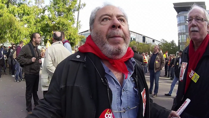 Rassemblement devant le siège de la SNCF à la Plaine-Saint-Denis : Carmelo explique