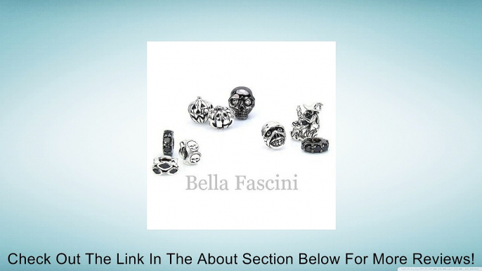 Bella Fascini (Set of 2) Halloween Pumpkin Jack-O-Lantern Set - Solid 925 Sterling Silver European Charm Bead- Compatible Brand Bracelets : Authentic Pandora, Chamilia, Moress, Troll, Ohm, Zable, Biagi, Kay's Charmed Memories, Kohl's, Persona & more!