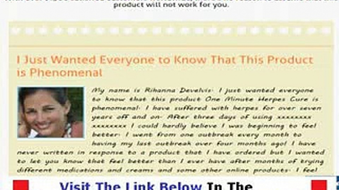 One Minute Herpes Cure Facts Bonus + Discount