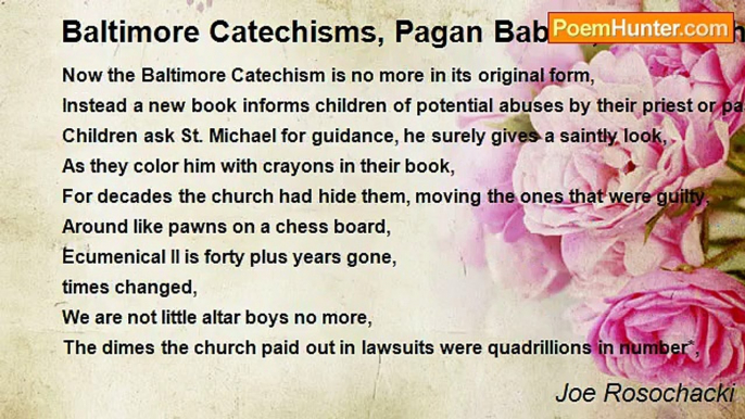 Joe Rosochacki - Baltimore Catechisms, Pagan Babies, and  Bishops Captured by Pawns