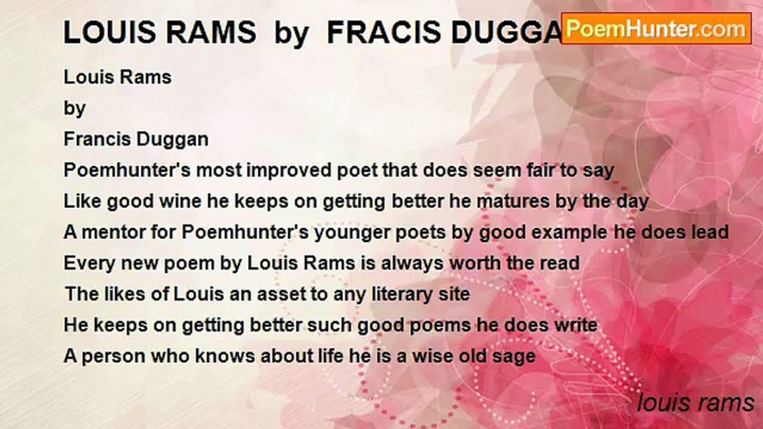 louis rams - LOUIS RAMS  by  FRACIS DUGGAN