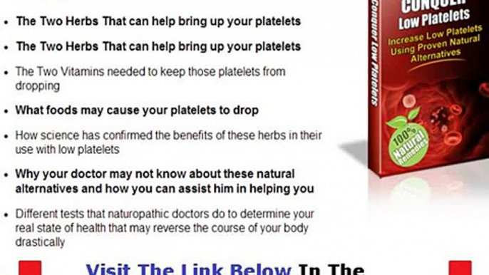 Conquer Low Platelets FACTS REVEALED Bonus + Discount