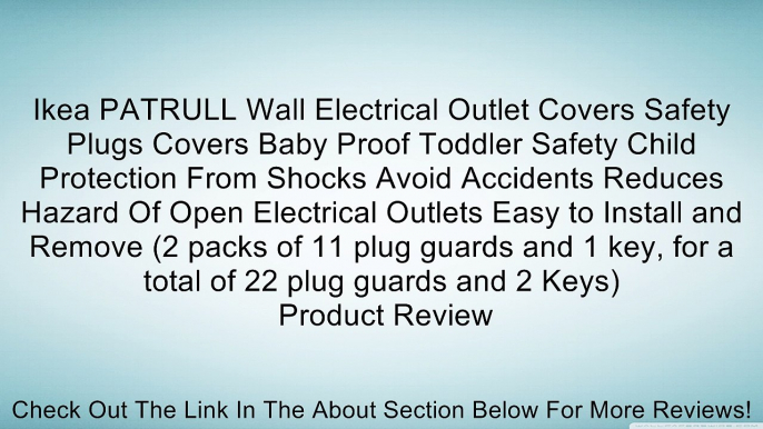 Ikea PATRULL Wall Electrical Outlet Covers Safety Plugs Covers Baby Proof Toddler Safety Child Protection From Shocks Avoid Accidents Reduces Hazard Of Open Electrical Outlets Easy to Install and Remove (2 packs of 11 plug guards and 1 key, for a total of