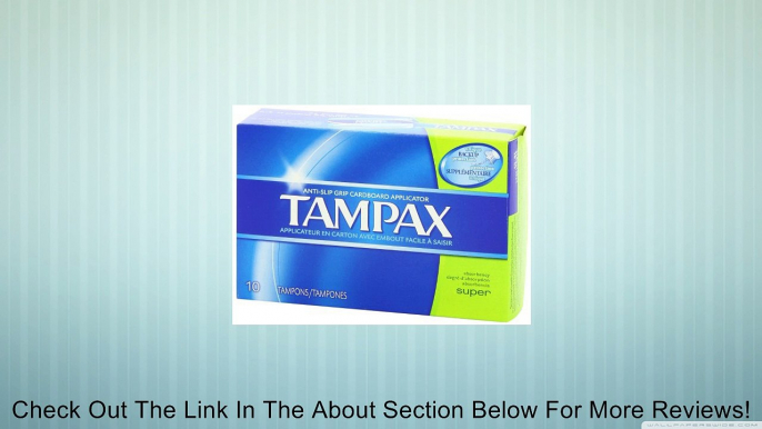 Tampax Cardboard Applicator Tampons Review