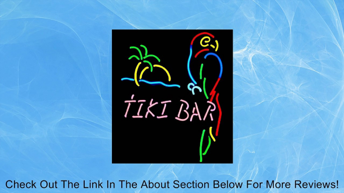 RARE TIKI BAR PARROT PALM TREE GLASS NEON LIGHT BEER PUB BAR BILLIARDS GAMEROOM SIGN LARGE 26" X 20" - EXPRESS AIR SHIPPING Review