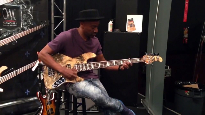 Marcus Miller and a Mayones Bass (Bass Player Live, Los Angeles, Califonia, USA - November 2014)