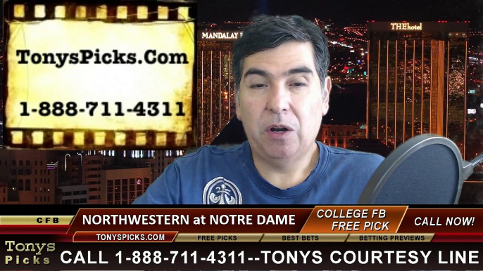 Notre Dame Fighting Irish vs. Northwestern Wildcats Free Pick Prediction NCAA College Football Odds Preview 11-15-2014