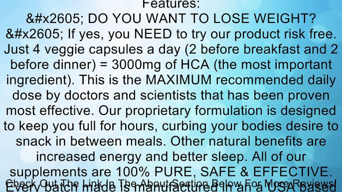 100% Pure Garcinia Cambogia Extract with HCA - 180 Veggie Capsules - All Natural Appetite Suppressant and Weight Loss Supplement by Island Vibrance