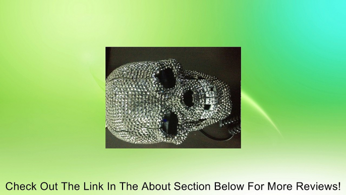 OEM Smays-US Fearful Diamond rhinestone Skull Shape Novelty Cord Phone Telephone - Grey Color Review