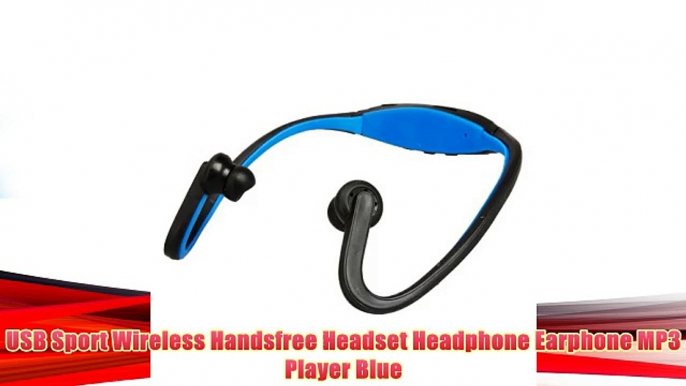 Best buy USB Sport Wireless Handsfree Headset Headphone Earphone MP3 Player Blue