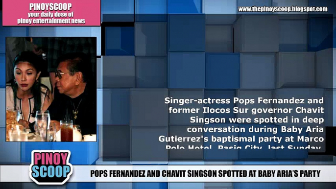 Pops Fernandez And Chavit Singson Spotted At Baby Aria Gutierrez's Baptismal Party