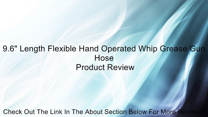 9.6" Length Flexible Hand Operated Whip Grease Gun Hose Review