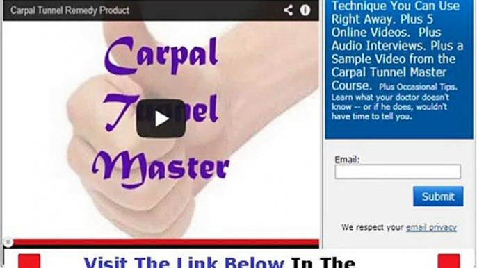 Carpal Tunnel Master WHY YOU MUST WATCH NOW! Bonus + Discount