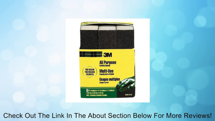 3M(TM) Sanding Sponge 908NA-3P-CC, 3 3/4 in x 2 5/8 in x 1 in (9,522 cm x 6,67 cm x 2,54 cm) Fine/Medium, 3-pack Review