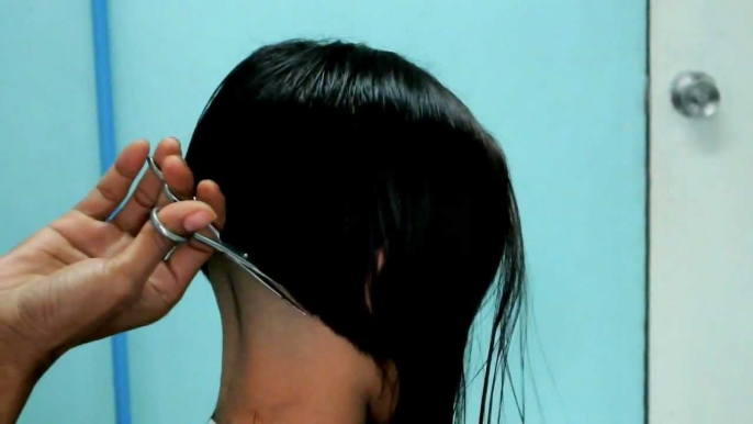 Long Hair Cutting - Long hair cut short video of haircut long haircut videos ASMR