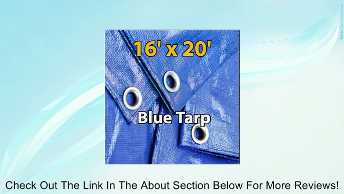 16'x20' Blue Waterproof Poly Tarp for Camping Hiking Backpacking Tent Shelter Shade Canopy Etc. Review