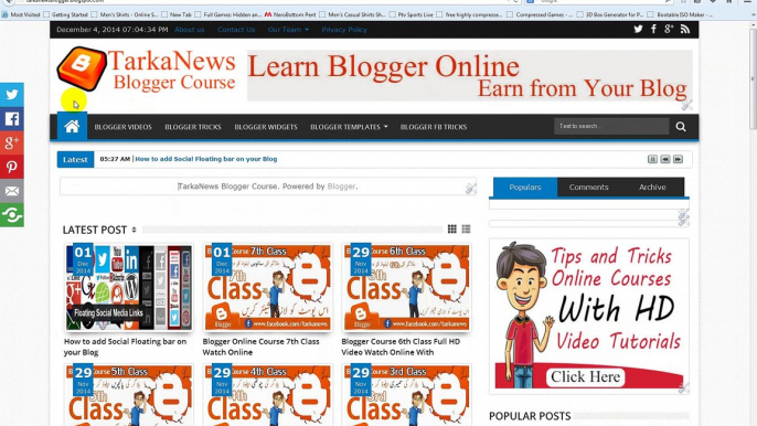 TarkaNews Blogger Course 10th Class