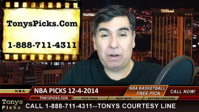 Free NBA Picks TNT TV Predictions Betting Odds Predictions Previews 12-4-2014