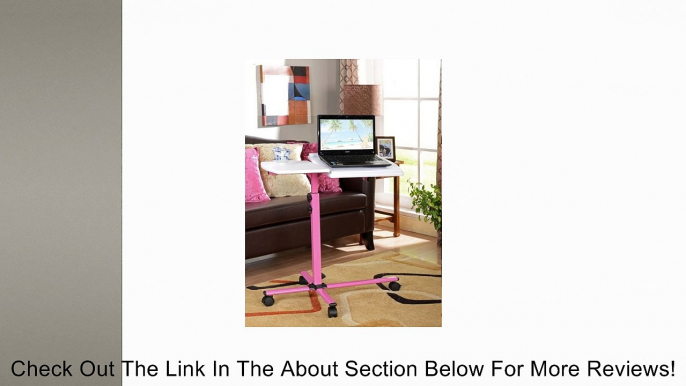 Kings Brand Pink / White Kids Children's Split-Top Adjustable Laptop Cart Stand / Table Review