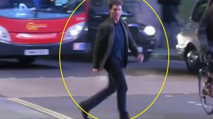 Tom Cruise Nearly Hit By London Bus While Crossing The Road, Tom Cruise Avoids Bus Accident