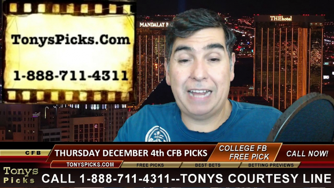 College Football Thursday Night Free Picks Betting Predictions Previews Odds 12-4-2014