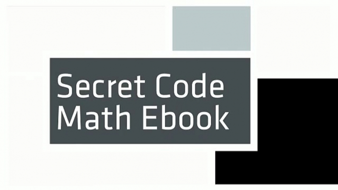 Secret Code Math Ebook