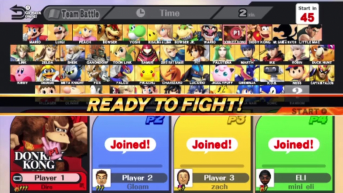 Super Smash Bros. For Wii U Online Wi-Fi Match / Battle / Fight - Playing As Donkey Kong