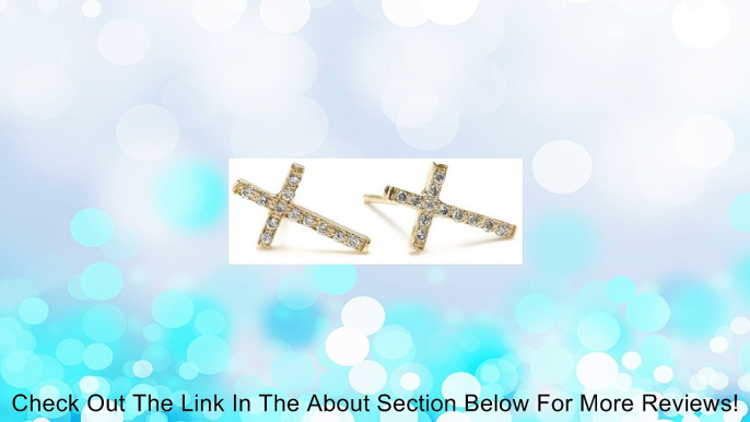 Zoe Chicco "Symbols" 14k White Diamond Cross Stud Earrings Review