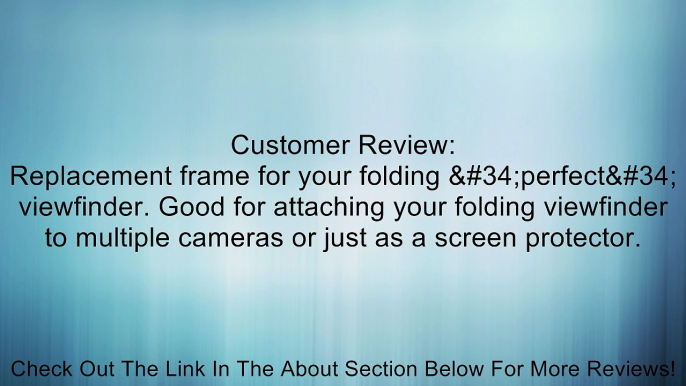 LCD screen frame for GGS 3X LCD Viewfinder Loupe screen protector Review