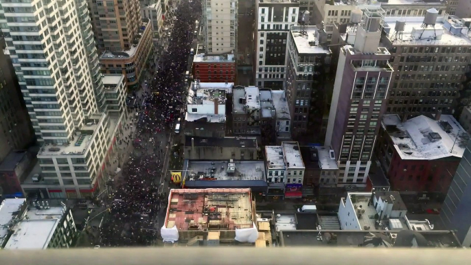 Amazing Million March Timelapse : When tons of people are in the street of NYC to protest against police Violences