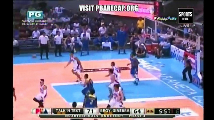 Talk n Text VS Brgy. Ginebra [4th QUARTER] - December 16, 2014 GAME REPLAY